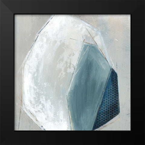 Trio of Blue I Black Modern Wood Framed Art Print by Peal, Emma