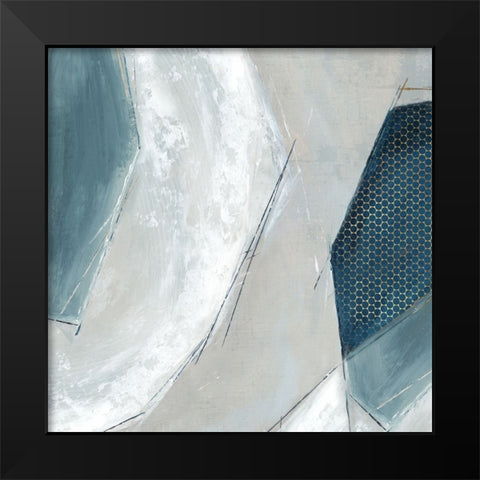 Trio of Blue II Black Modern Wood Framed Art Print by Peal, Emma
