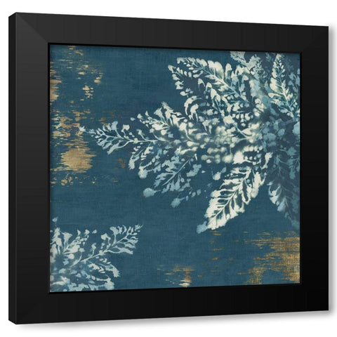Fern Tye Dye I  Black Modern Wood Framed Art Print by Black, Alex