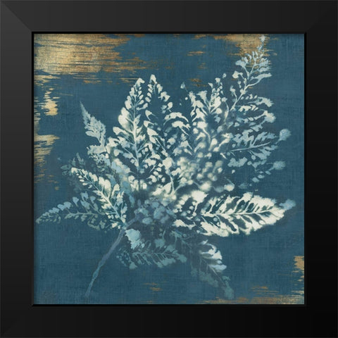 Fern Tye Dye II  Black Modern Wood Framed Art Print by Black, Alex