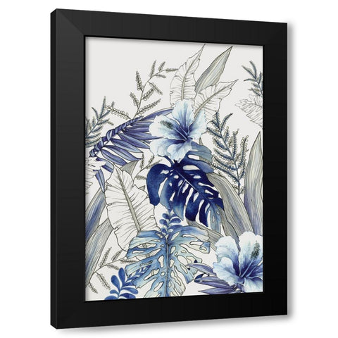 Blue Tropical Forest I  Black Modern Wood Framed Art Print with Double Matting by Black, Alex
