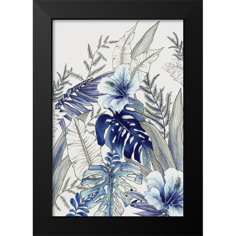 Blue Tropical Forest I  Black Modern Wood Framed Art Print by Black, Alex