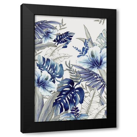 Blue Tropical Forest II  Black Modern Wood Framed Art Print by Black, Alex