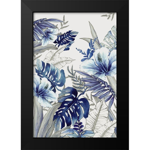 Blue Tropical Forest II  Black Modern Wood Framed Art Print by Black, Alex