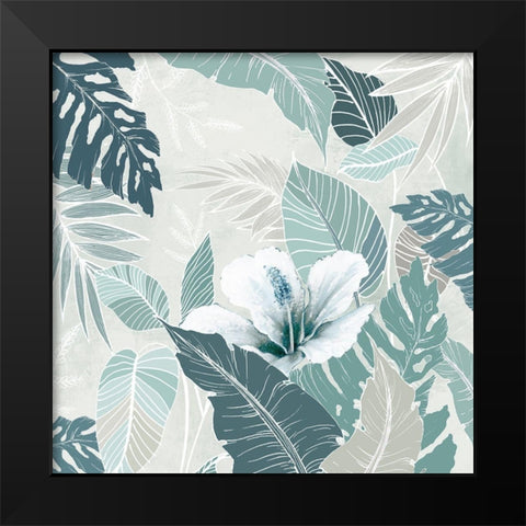 Teal Tropics I  Black Modern Wood Framed Art Print by Black, Alex