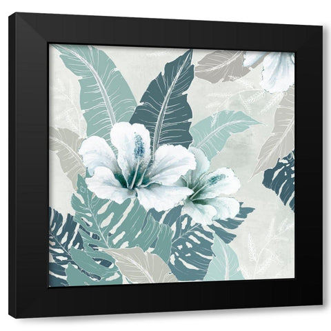 Teal Tropics II  Black Modern Wood Framed Art Print with Double Matting by Black, Alex
