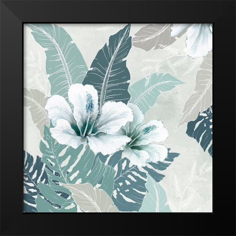 Teal Tropics II  Black Modern Wood Framed Art Print by Black, Alex