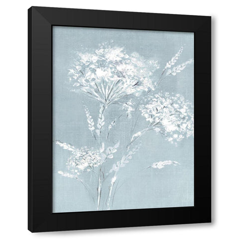 Wild Blue Flowers  Black Modern Wood Framed Art Print with Double Matting by Black, Alex