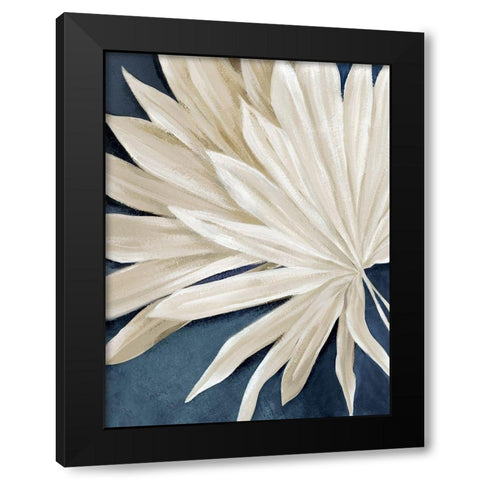 Blue Dry Palms I  Black Modern Wood Framed Art Print by Black, Alex
