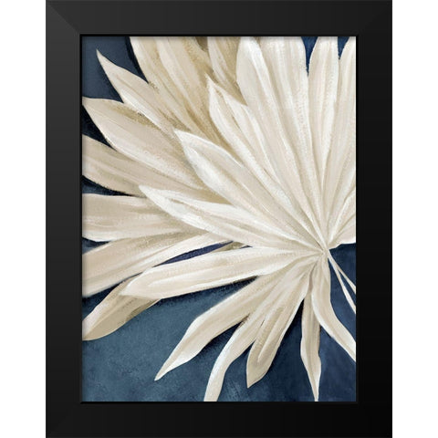 Blue Dry Palms I  Black Modern Wood Framed Art Print by Black, Alex
