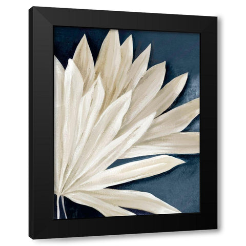 Blue Dry Palms II Black Modern Wood Framed Art Print by Black, Alex