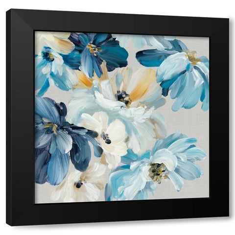 Symphony of Blues I Black Modern Wood Framed Art Print with Double Matting by Black, Alex