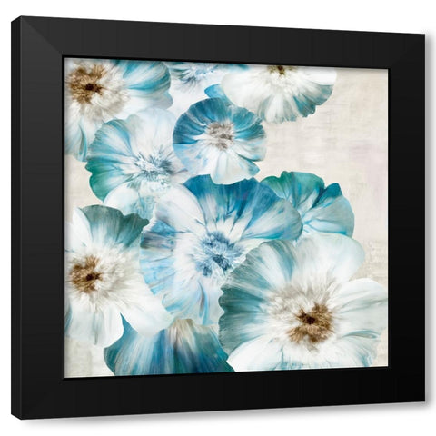 Blue Blossom Bliss Black Modern Wood Framed Art Print with Double Matting by Black, Alex