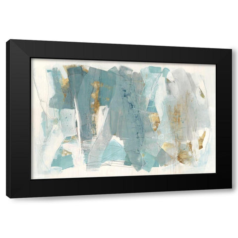 Blue Glaze  Black Modern Wood Framed Art Print by Rowan, Grace