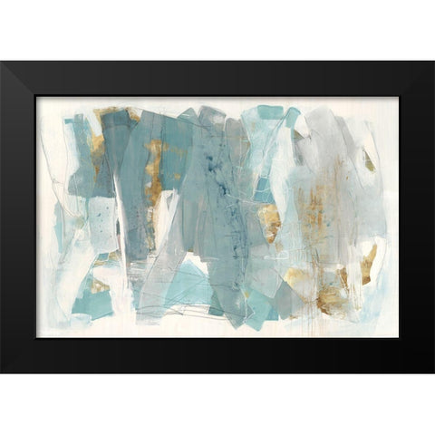Blue Glaze  Black Modern Wood Framed Art Print by Rowan, Grace