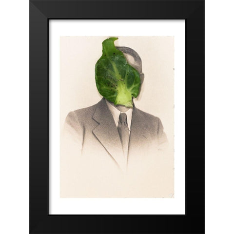 Sprout Head Black Modern Wood Framed Art Print by Dickey, Ben