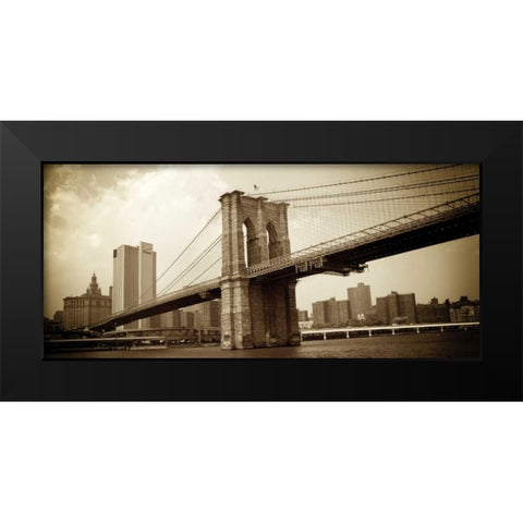 Brooklyn Bridge I Black Modern Wood Framed Art Print by Gannos, Bill