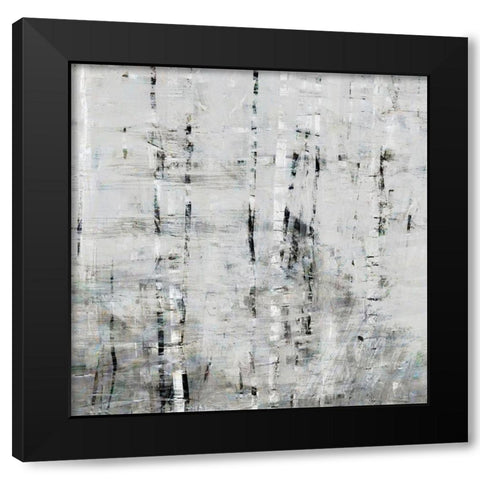 Birch Perspective Grey III Black Modern Wood Framed Art Print by Bingham, John