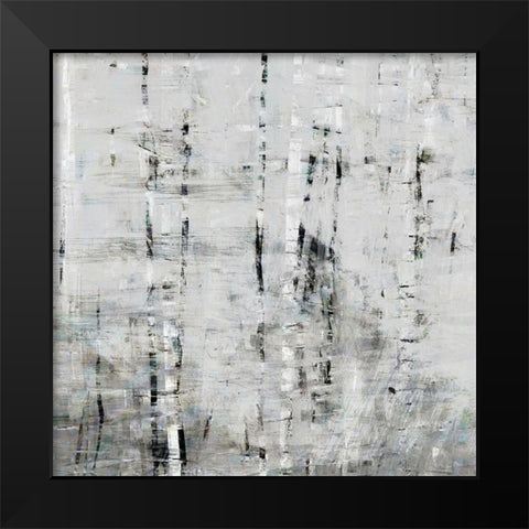 Birch Perspective Grey III Black Modern Wood Framed Art Print by Bingham, John