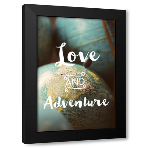 Love and Adventure Black Modern Wood Framed Art Print by Bock, Alicia
