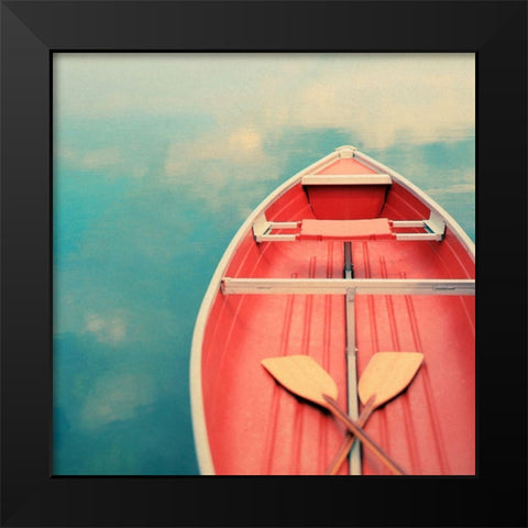 Floating on a Cloud Black Modern Wood Framed Art Print by Bock, Alicia