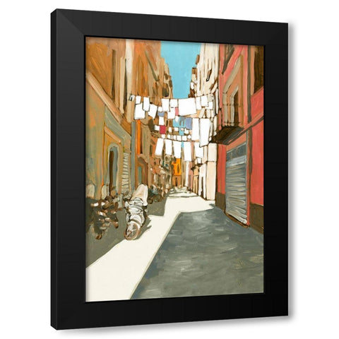 Summer in Naples Black Modern Wood Framed Art Print with Double Matting by Errico and Slyp