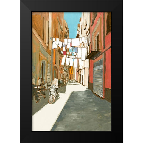 Summer in Naples Black Modern Wood Framed Art Print by Errico and Slyp