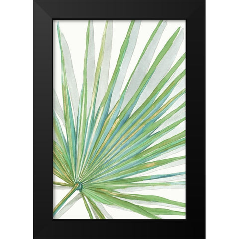 Palma Ventaglio Black Modern Wood Framed Art Print by Errico and Slyp