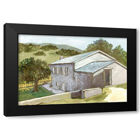 Country Home I  Black Modern Wood Framed Art Print with Double Matting by Errico and Slyp