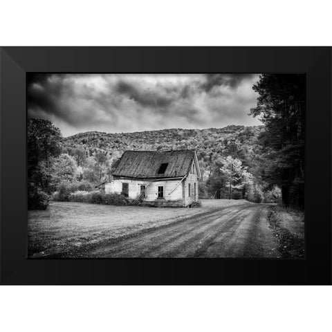 Forgotten Black Modern Wood Framed Art Print by Berk