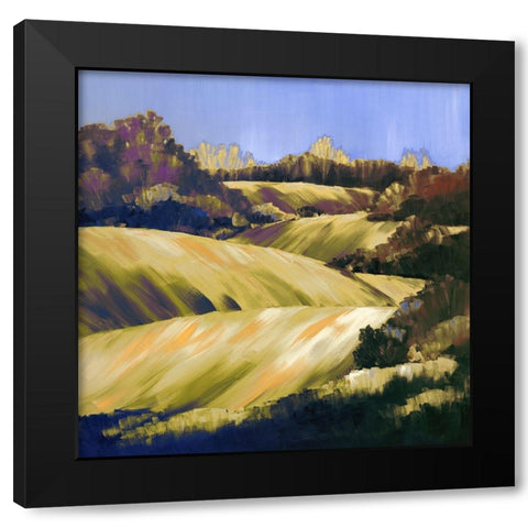 Across the Fields II Black Modern Wood Framed Art Print with Double Matting by Broome, Marianne