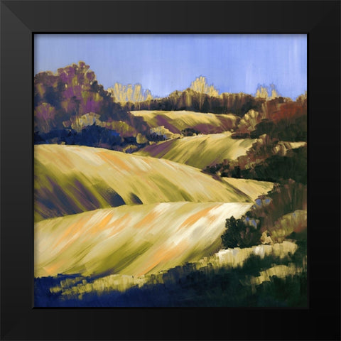 Across the Fields II Black Modern Wood Framed Art Print by Broome, Marianne