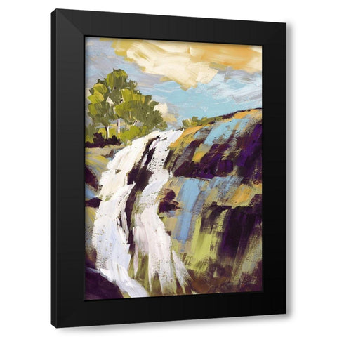 Falls Black Modern Wood Framed Art Print by Broome, Marianne