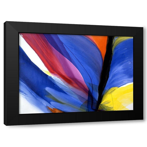 The Color of Joy Black Modern Wood Framed Art Print by Ridgeway, Bette