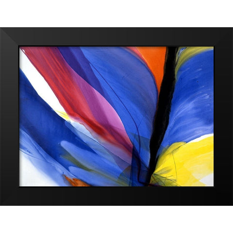 The Color of Joy Black Modern Wood Framed Art Print by Ridgeway, Bette