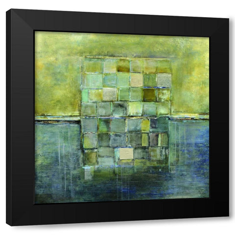 Capiz Tiles Black Modern Wood Framed Art Print by Dolce, Carmen
