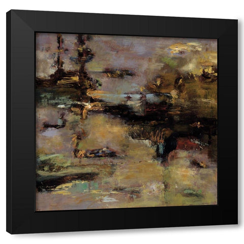 In the Pond Black Modern Wood Framed Art Print by Dolce, Carmen
