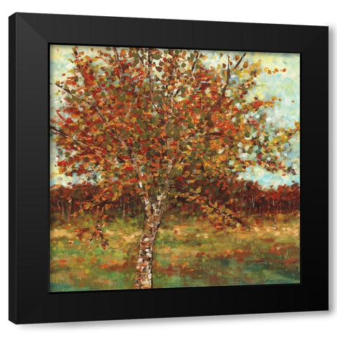 Fresh Landscape II Black Modern Wood Framed Art Print with Double Matting by Dolce, Carmen