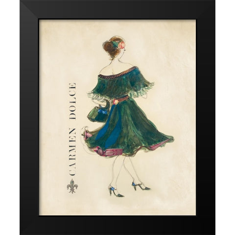 Glamour Collection I Black Modern Wood Framed Art Print by Dolce, Carmen