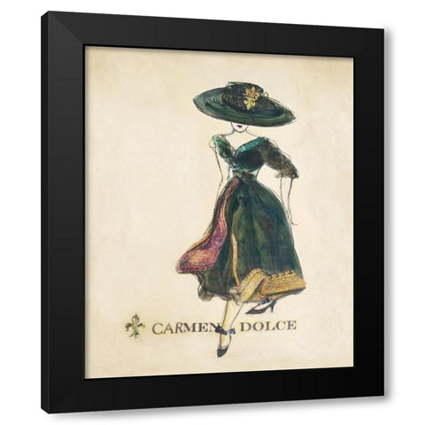Glamour Collection II Black Modern Wood Framed Art Print by Dolce, Carmen