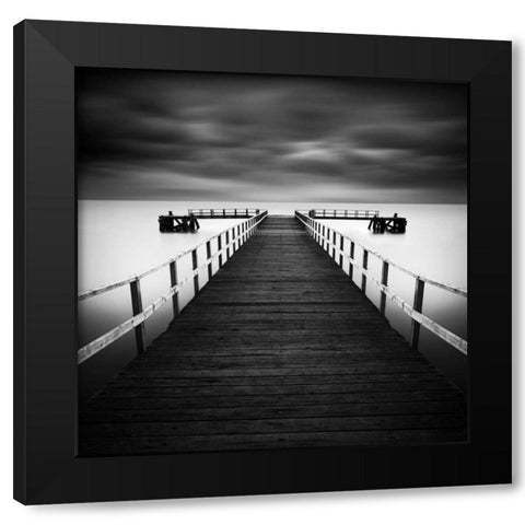 Hamworthy Black Modern Wood Framed Art Print with Double Matting by Cherry, Rob