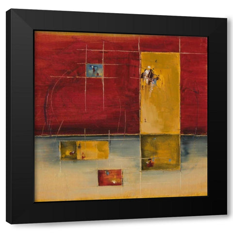 Convergence Black Modern Wood Framed Art Print by Ligeros, Cynthia