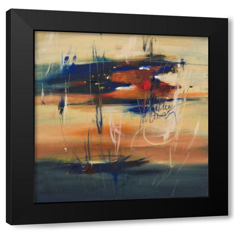 October Dream Black Modern Wood Framed Art Print with Double Matting by Ligeros, Cynthia