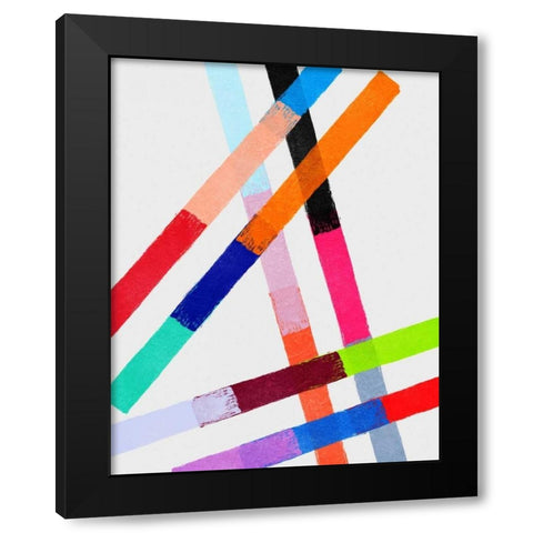 Blocking I Black Modern Wood Framed Art Print with Double Matting by Essue, Christina