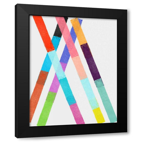 Blocking III Black Modern Wood Framed Art Print with Double Matting by Essue, Christina