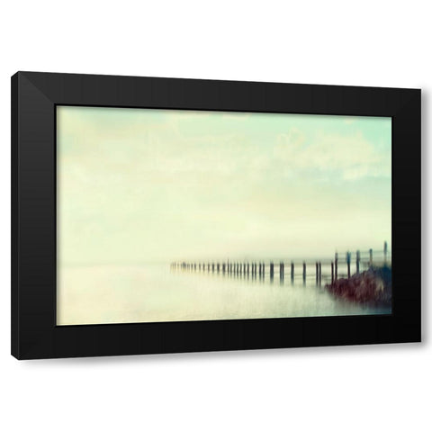 Sunset Beach Bridge  Black Modern Wood Framed Art Print with Double Matting by Connolly, Karin