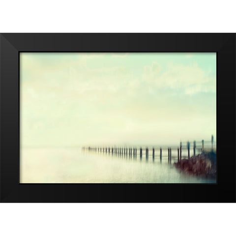Sunset Beach Bridge  Black Modern Wood Framed Art Print by Connolly, Karin