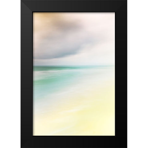 Blue Waves  Black Modern Wood Framed Art Print by Connolly, Karin