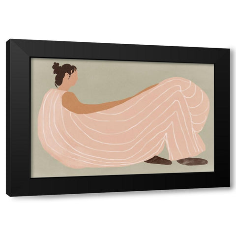 Basked Sun  Black Modern Wood Framed Art Print by Project C