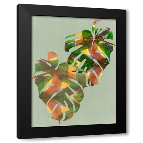 Tropical Monstera I Black Modern Wood Framed Art Print with Double Matting by Project C